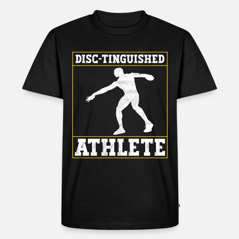 Diskuswerfer Diskuswerfen - Männer Premium Bio T-Shirt - Schwarz