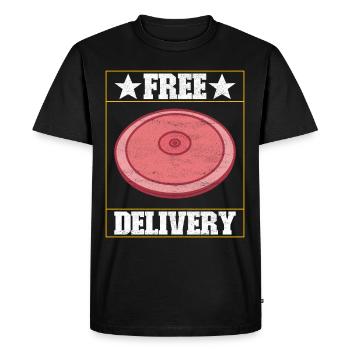 Lancer du disque Lancer du disque - T-shirt Premium bio Homme - noir - Devant - Nico (187cm)