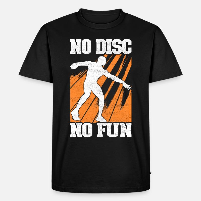 Diskuswerfer Diskuswerfen - Männer Premium Bio T-Shirt - Schwarz