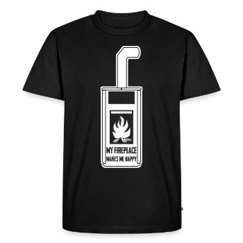 Oven Firewood Fireplace Stove - Men's Premium Organic T-Shirt - black - Front - Nico (187cm)