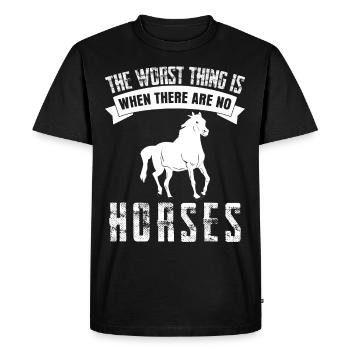 Équitation Chevaux - T-shirt Premium bio Homme - noir - Devant - Nico (187cm)