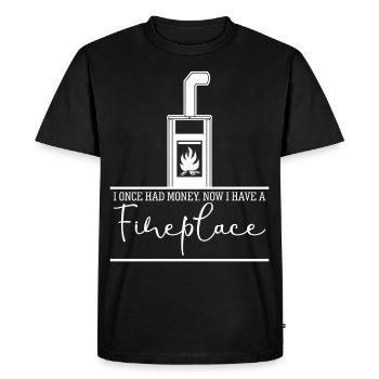 Fireplace Firewood Stove Oven - Men's Premium Organic T-Shirt - black - Front - Nico (187cm)