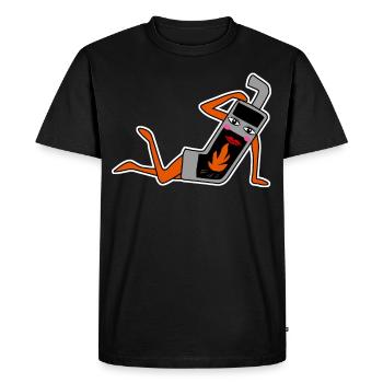 Stove Oven Firewood Joke Fireplace - Men's Premium Organic T-Shirt - black - Front - Nico (187cm)