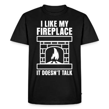 Fireplace Oven Firewood Stove - Men's Premium Organic T-Shirt - black - Front - Nico (187cm)