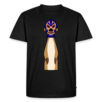 Lucha Libre Merkat Luchador Lutte - T-shirt Premium bio Homme - noir - Devant - Nico (187cm)