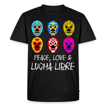 Lutte contre les masques de Lucha Libre - T-shirt Premium bio Homme - noir - Devant - Nico (187cm)