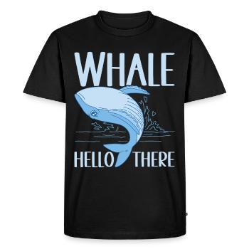 Whales Whale - Men's Premium Organic T-Shirt - black - Front - Nico (187cm)