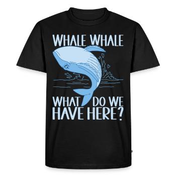 Whales Whale - Men's Premium Organic T-Shirt - black - Front - Nico (187cm)