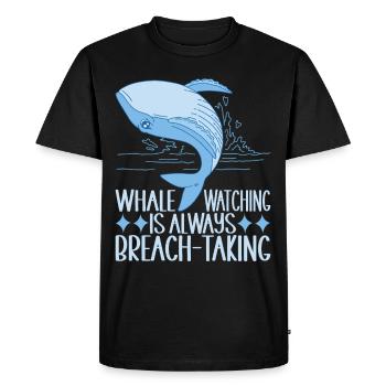 Whales Whale - Men's Premium Organic T-Shirt - black - Front - Nico (187cm)
