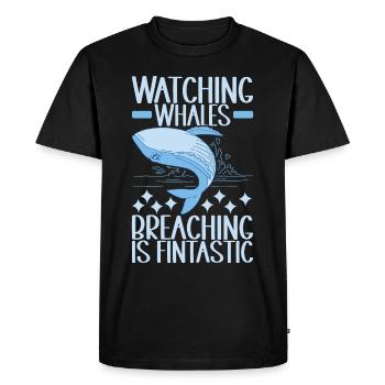 Whales Whale - Men's Premium Organic T-Shirt - black - Front - Nico (187cm)