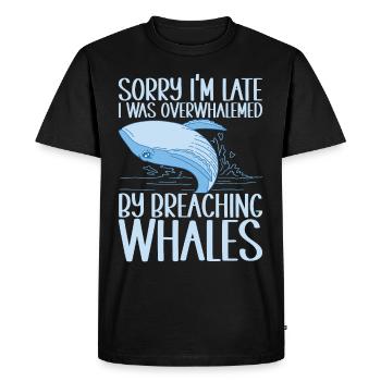 Baleines Baleine - T-shirt Premium bio Homme - noir - Devant - Nico (187cm)