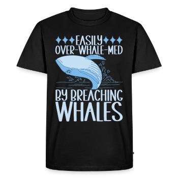 Whales Whale - Men's Premium Organic T-Shirt - black - Front - Nico (187cm)