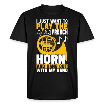 Cor Cuivres - T-shirt Premium bio Homme - noir - Devant - Nico (187cm)