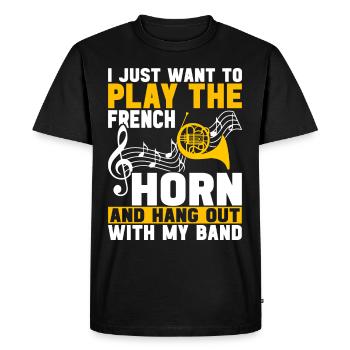 Cor Cuivres - T-shirt Premium bio Homme - noir - Devant - Nico (187cm)