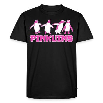 Pingouin drôle de pingouins - T-shirt Premium bio Homme - noir - Devant - Nico (187cm)