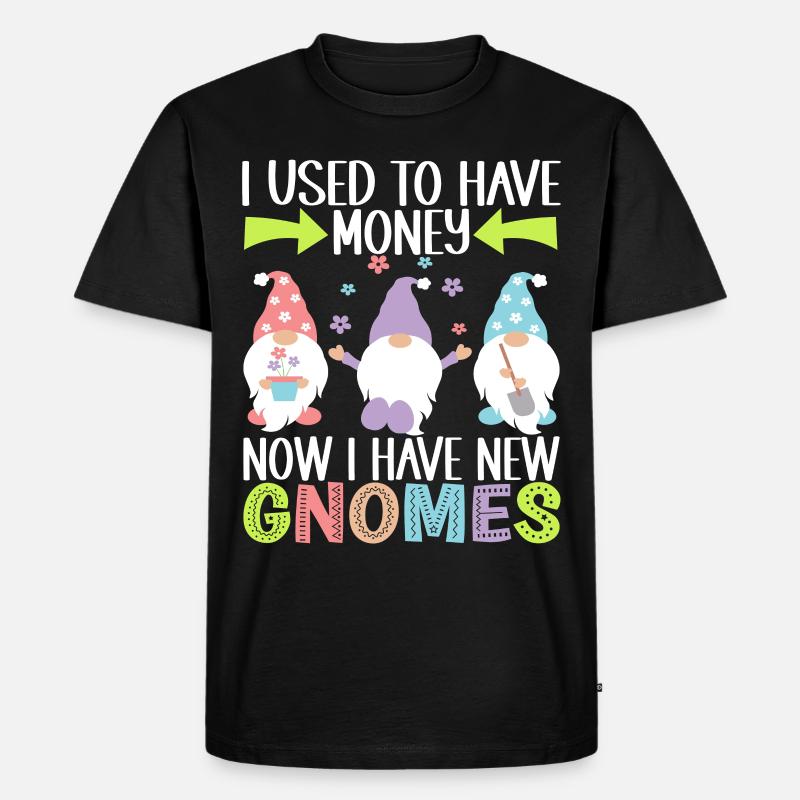 Gartenzwerge Gartenarbeit - Männer Premium Bio T-Shirt - Schwarz