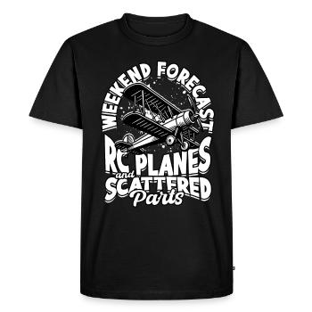 Maquette d’avion - T-shirt Premium bio Homme - noir - Devant - Nico (187cm)