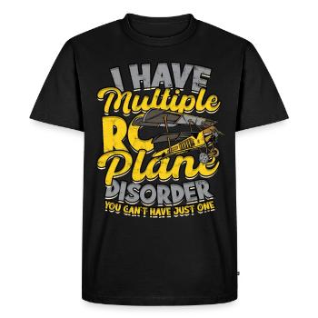 Model Airplane Model Airplane - Men's Premium Organic T-Shirt - black - Front - Nico (187cm)