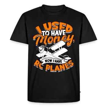Model Airplane Model Airplane - Men's Premium Organic T-Shirt - black - Front - Nico (187cm)