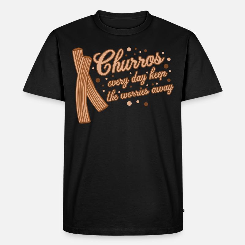 Churros - Männer Premium Bio T-Shirt - Schwarz