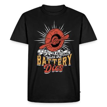 Model Airplane Model Airplane - Men's Premium Organic T-Shirt - black - Front - Nico (187cm)