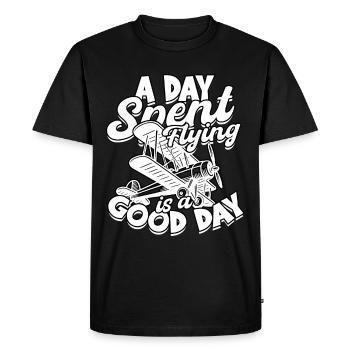 Model Airplane Model Airplane - Men's Premium Organic T-Shirt - black - Front - Nico (187cm)