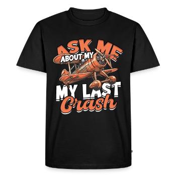 Model Airplane Model Airplane - Men's Premium Organic T-Shirt - black - Front - Nico (187cm)