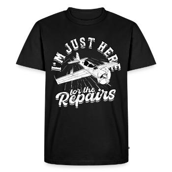 Model Airplane I'm Just Here For The Repairs - Men's Premium Organic T-Shirt - black - Front - Nico (187cm)