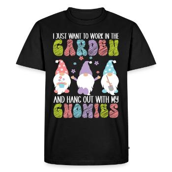 Nains de jardin Jardinage - T-shirt Premium bio Homme - noir - Devant - Nico (187cm)