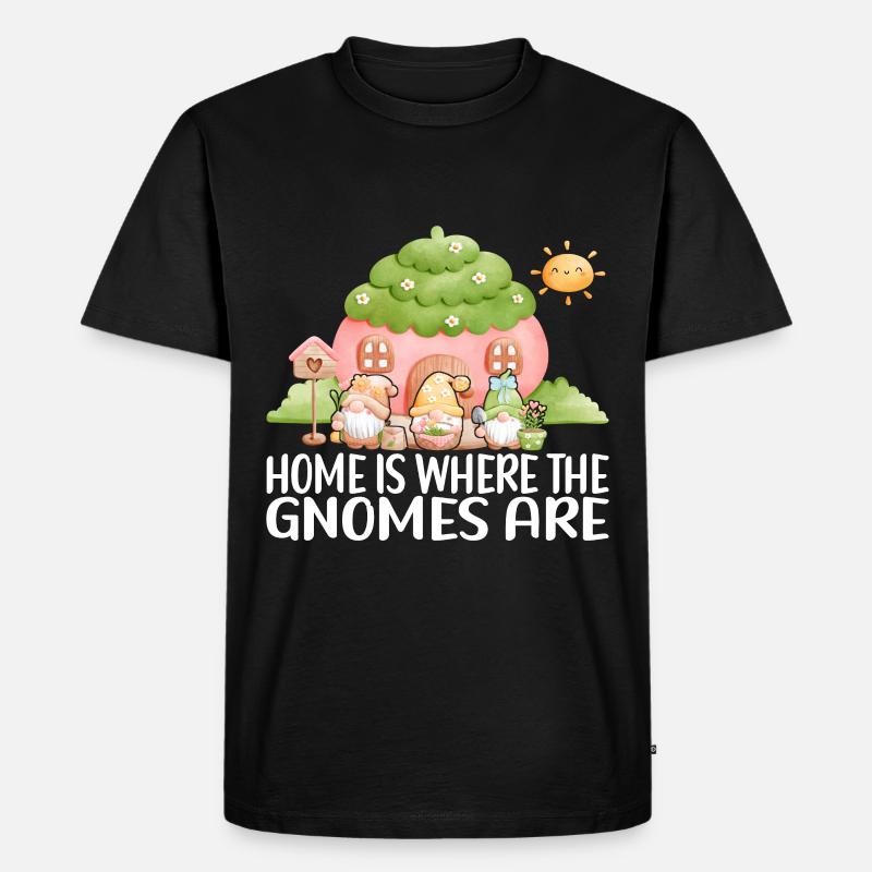 Gartenzwerge Gartenarbeit - Männer Premium Bio T-Shirt - Schwarz