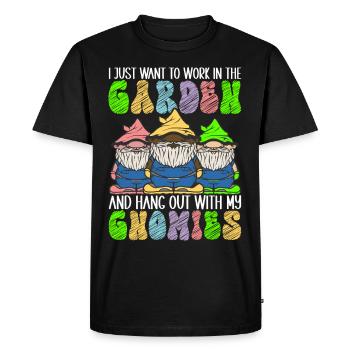 Nains de jardin Jardinage - T-shirt Premium bio Homme - noir - Devant - Nico (187cm)