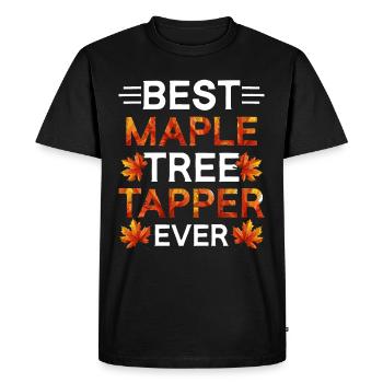 Maple Syrup Best Maple Tree Tapper Ever - Men's Premium Organic T-Shirt - black - Front - Nico (187cm)