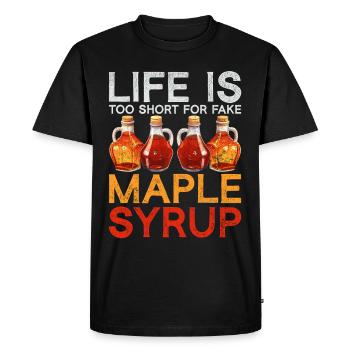 Sirop d’érable Érable Sève d’érable - T-shirt Premium bio Homme - noir - Devant - Nico (187cm)