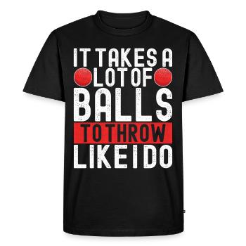 Ballon chasseur Ballon chasseur - T-shirt Premium bio Homme - noir - Devant - Nico (187cm)