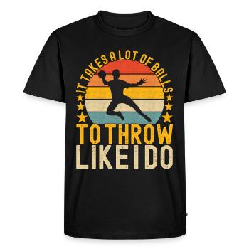 Ballon chasseur Ballon chasseur - T-shirt Premium bio Homme - noir - Devant - Nico (187cm)