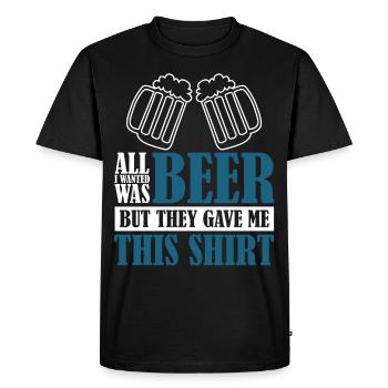 Brasserie de brassage de bière à domicile - T-shirt Premium bio Homme - noir - Devant - Nico (187cm)