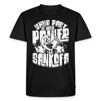 Sankofa Your Past Is Your Power - Men's Premium Organic T-Shirt - black - Front - Nico (187cm)