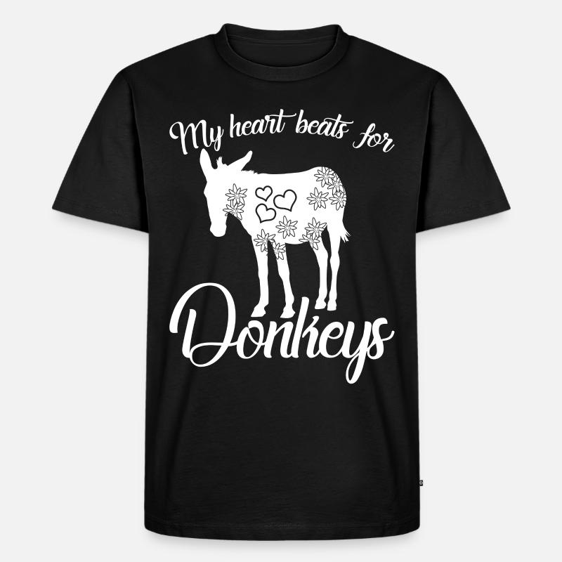Donkeys Donkey - Männer Premium Bio T-Shirt - Schwarz