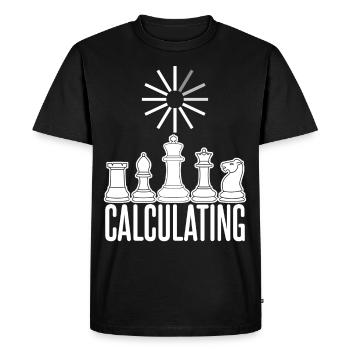 Échiquier Calcul de l’échiquier - T-shirt Premium bio Homme - noir - Devant - Nico (187cm)