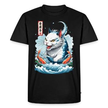 Chats Japonais Monstre Monstres De Mer Streetwear - T-shirt Premium bio Homme - noir - Devant - Nico (187cm)