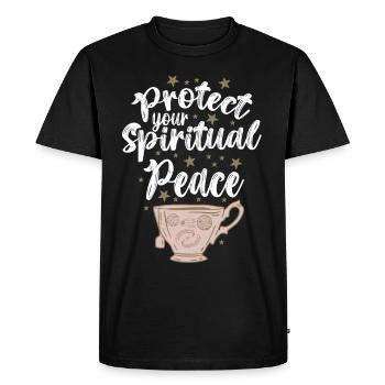 Occultism Tea Leaf Reading Protect Spiritual Peace - Men's Premium Organic T-Shirt - black - Front - Nico (187cm)