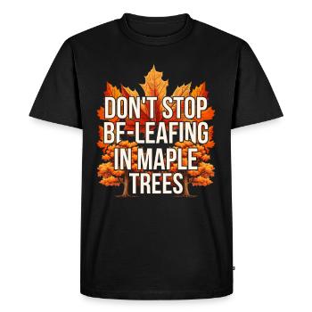 Sirop d’érable Érable - T-shirt Premium bio Homme - noir - Devant - Nico (187cm)