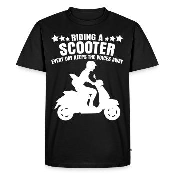 Scooter Riding Moto - T-shirt Premium bio Homme - noir - Devant - Nico (187cm)