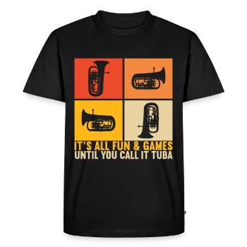 Euphonium Joueur d’euphonium - T-shirt Premium bio Homme - noir - Devant - Nico (187cm)