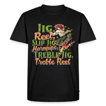 Irish Dance Irish dance - Men's Premium Organic T-Shirt - black - Front - Nico (187cm)