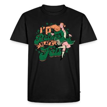Irish Dance I'd Rather Be At A Feis - Men's Premium Organic T-Shirt - black - Front - Nico (187cm)