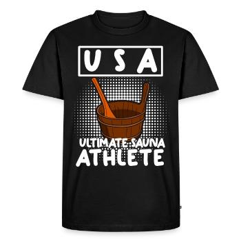Sauna USA Saunas Wellness - Men's Premium Organic T-Shirt - black - Front - Nico (187cm)