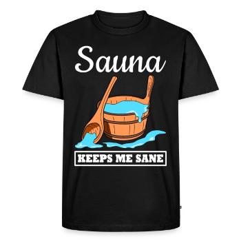 Sauna Thermal Bath Wellness - Men's Premium Organic T-Shirt - black - Front - Nico (187cm)