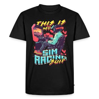 This Is My Sim Racing Suit - Men's Premium Organic T-Shirt - black - Front - Nico (187cm)