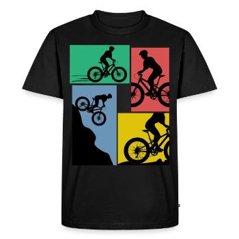 Fat Bike Blague Fatbike - T-shirt Premium bio Homme - noir - Devant - Nico (187cm)
